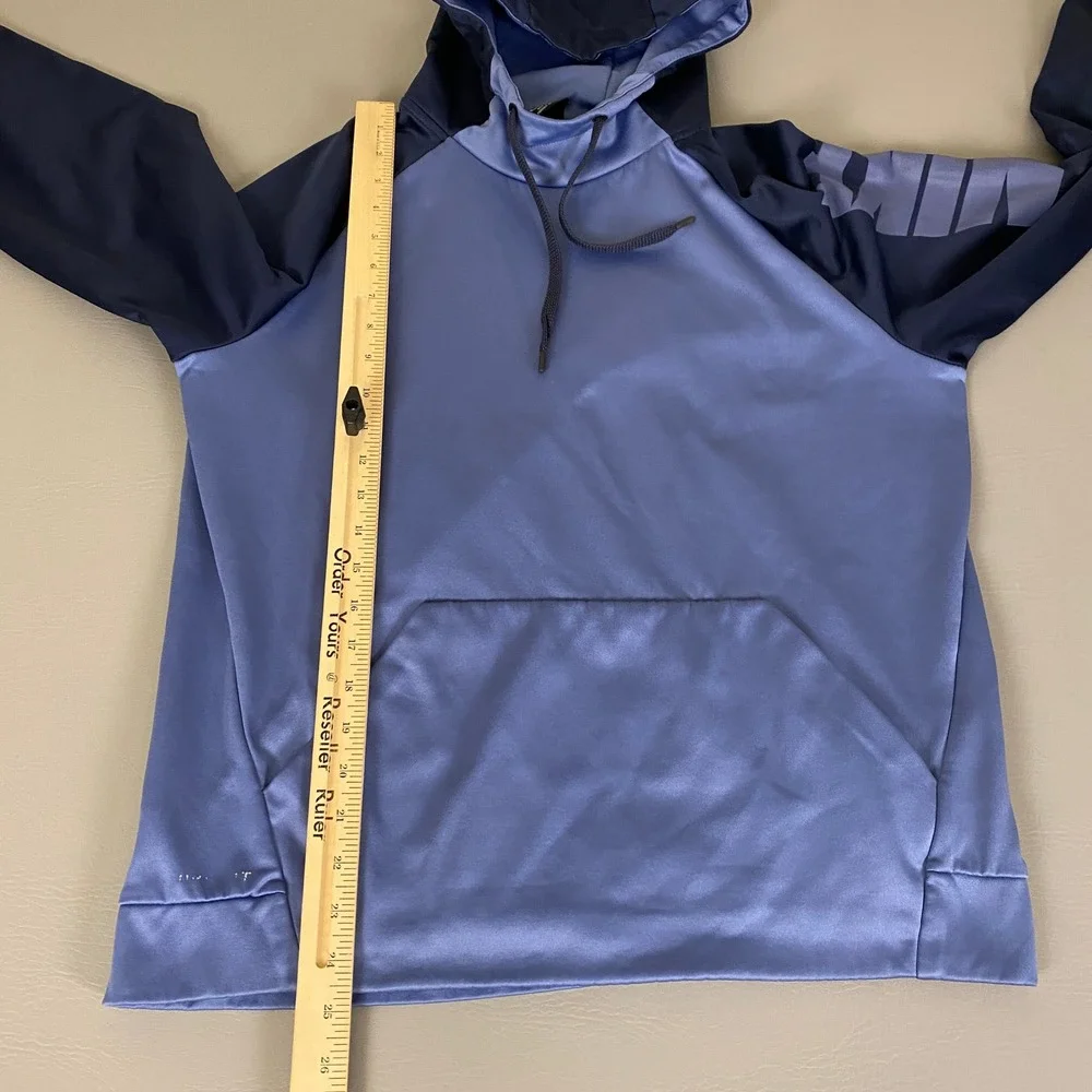 Nike Dri-FIT Pullover Hoodie Mens Medium Blue Gray Athletic Training‎ Sweatshirt